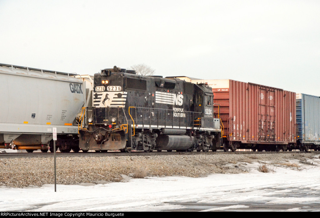 NS GP38-2 Locomotive in the yard